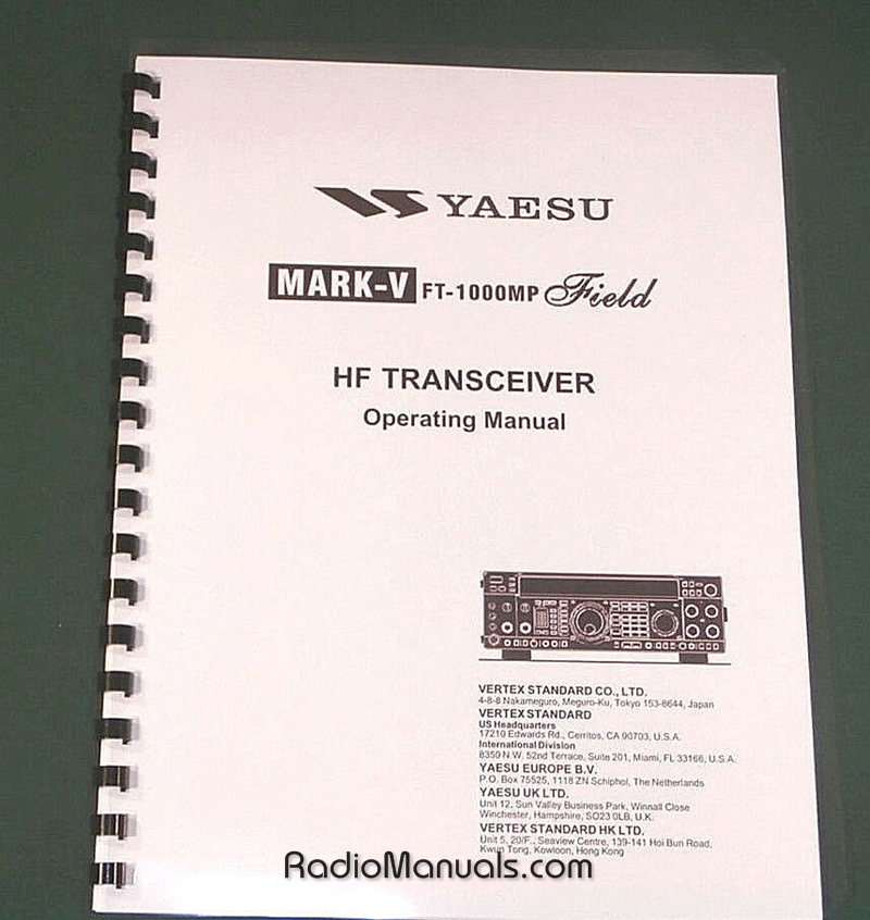 Yaesu FT-1000MP MK V Field Instruction Manual